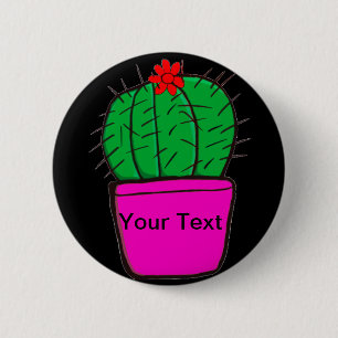 "Cactus"-Buttonnen en -pennen voor rugzakken Ronde Button 5,7 Cm
