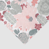 Cactus Cacti roze Munt Succulents Tissuepapier (Detail)