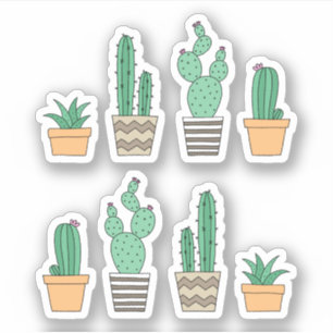 Cactus cacti succulents autocollants