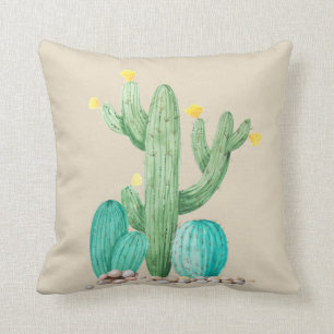 Cactus Cacti Vetplant Zuidwesten Woestijn Aquarel Kussen
