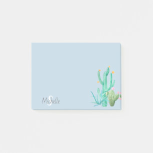 Cactus cactussen succulent zuidwesten blauw monogr post-it® notes