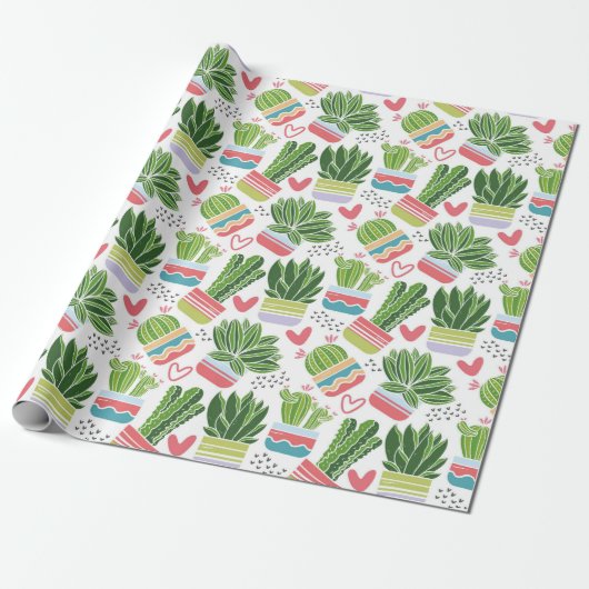 Cactus Cadeaupapier (Uitgerold)