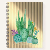 Cactus, carnet aquarelle (Devant)