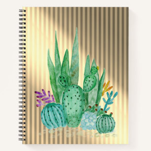 Cactus, carnet aquarelle