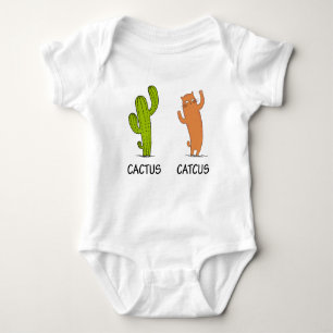 Cactus Catcus, Funny Cat Gift, Cactus & Cat Lover Romper