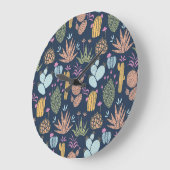 Cactus Charm: Kleurrijke  bloemen Grote Klok (Hoek)