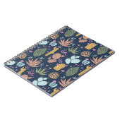 Cactus Charm: Kleurrijke  bloemen Notitieboek (Linkerzijde)