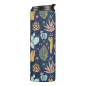 Cactus Charm: Kleurrijke bloemen Thermosbeker (Gedraaid links)