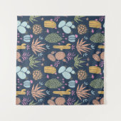 Cactus Charm: Kleurrijke bloemen Wandkleed (Voorkant (horizontaal))