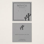 Cactus Chic Au Charbon Sur Carte Écran À Porte Gri (Devant & derrière)