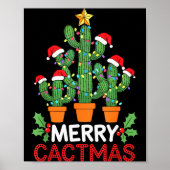Cactus Christmas Tree Funny Merry Cactmas Cactus M Poster (Voorkant)