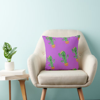 Cactus cites avec yeux kawaii Coussin 41 x 41 cm