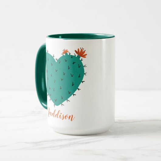 Cactus Coeur Café Mug (Devant gauche)