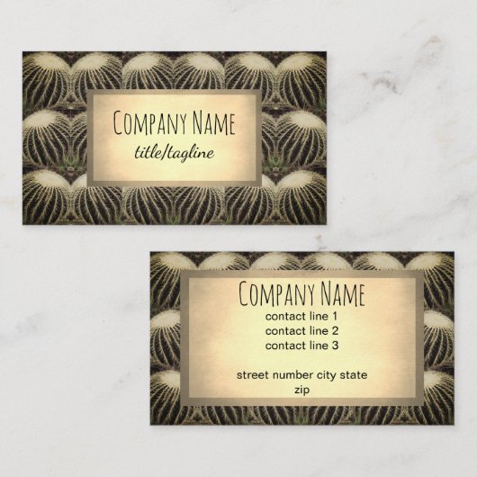 cactus collage natuur foto artistiek dubbelzijdig visitekaartje (Voorkant / Achterkant)