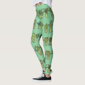 Cactus Collectie: Hand getrokken Doodle Set. Leggings (Links)