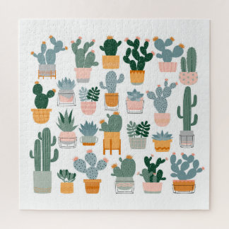 Cactus Collectie in potten Design Legpuzzel