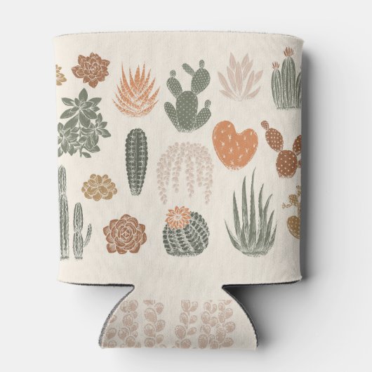 Cactus collectie, silhouetten, sappig blikjeskoeler (Achterkant)