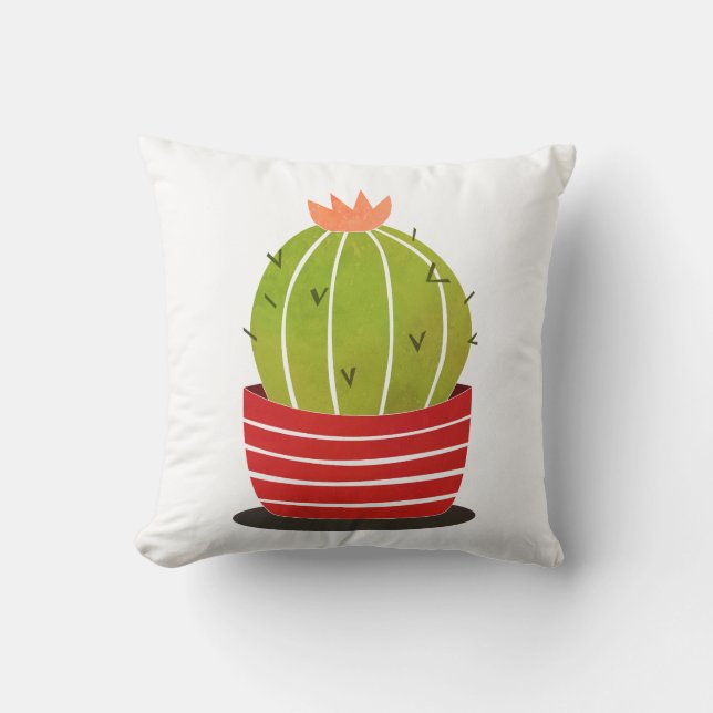 CACTUS COUSSIN cactus dans un pot art minimal (Recto)