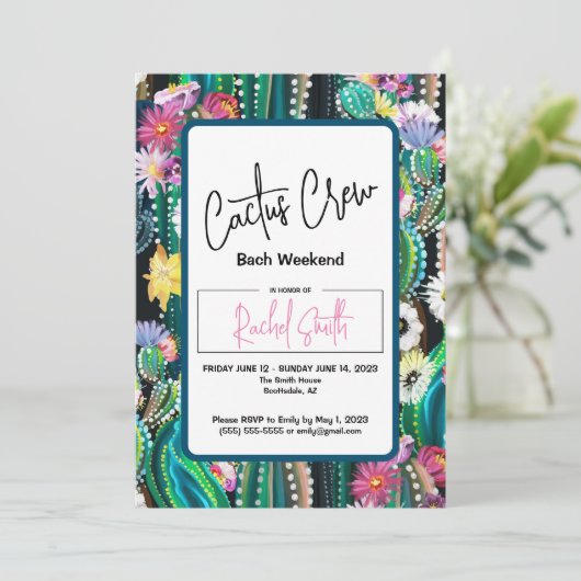 Cactus Crew - Invitation pour une fête de bachelor (Debout devant)