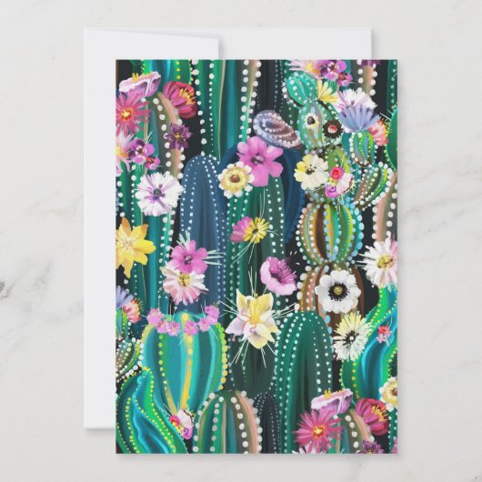 Cactus Crew - Invitation pour une fête de bachelor (Dos)