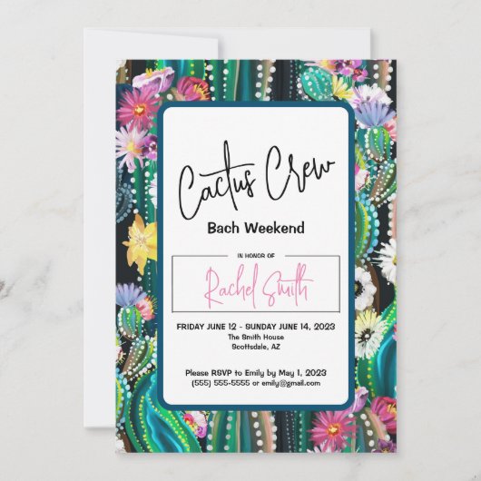 Cactus Crew - Uitnodiging voor Bach-feest (Voorkant)