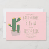 Cactus Cupcakes Baby shower rose Invitation (Devant)