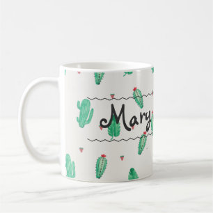 Cactus Custom Name Coffee Mok