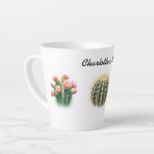 Cactus d'aquarelle de latte Mug (Angle gauche)