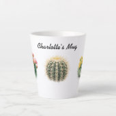 Cactus d'aquarelle de latte Mug (Devant)