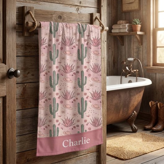 Cactus de désert rose personnalisé