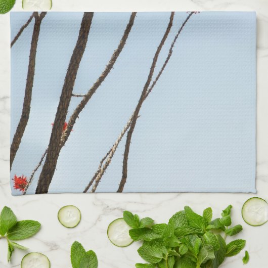 Cactus de floraison - serviette de plat (Plié)