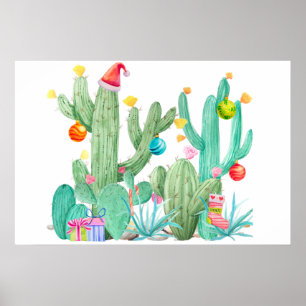 Cactus de vacances de Noël Impression Sud-Ouest Dé