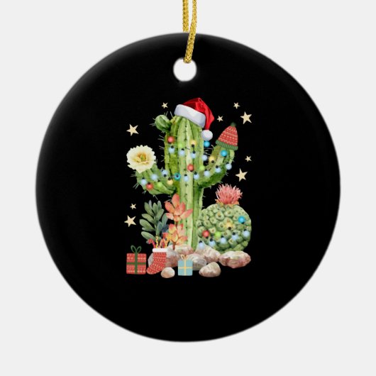 Cactus Décoration de Noël T Chemise (Devant)