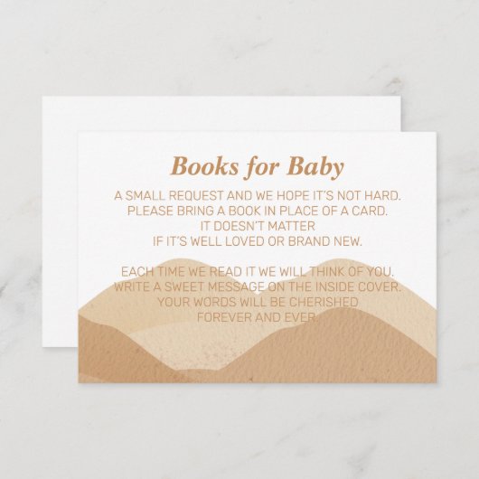 Cactus Desert Arizona Southwestern Books for Baby Informatiekaartje (Voorkant / Achterkant)