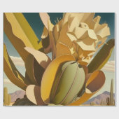 Cactus Desert Boho Cadeaupapier (Vlak)