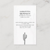 Cactus Desert Flower Abstract Vertical Cacti Visitekaartje (Achterkant)