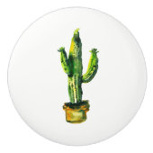 Cactus Desert Plant Boho Rustic Zuidwest Keramische Knop (Voorkant)