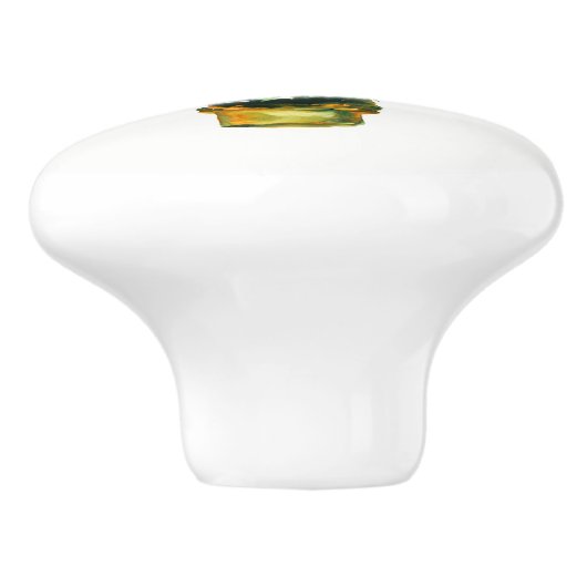 Cactus Desert Plant Boho Rustic Zuidwest Keramische Knop (Zijkant)