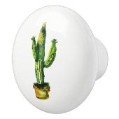 Cactus Desert Plant Boho Rustic Zuidwest Keramische Knop (Rechts)