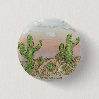 Cactus Desert Skies kleine pin Ronde Button 3,2 Cm