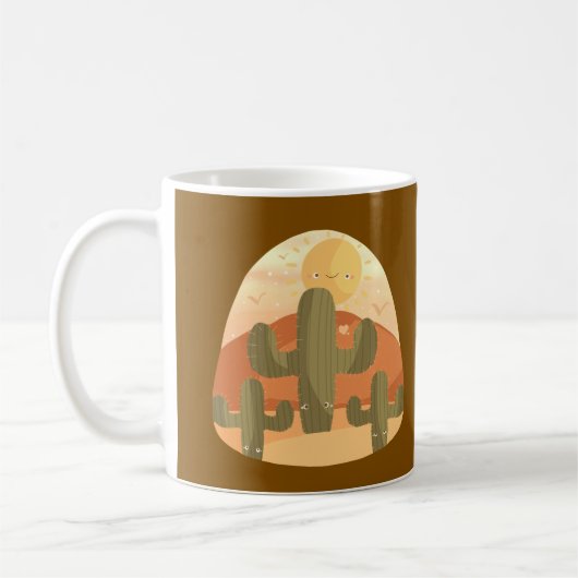 Cactus Desert With Sun Koffiemok (Links)