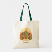 Cactus Desert With Sun Tote Bag (Achterkant)