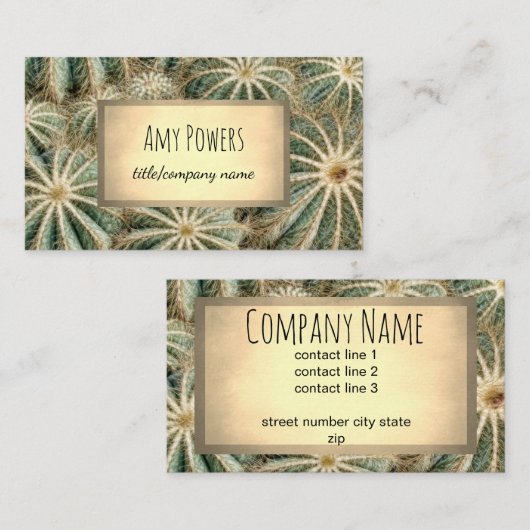 Cactus Design Custom visitekaartje dubbelzijdig (Voorkant / Achterkant)