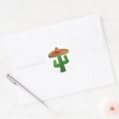 Cactus die Sombrero dragen Ronde Sticker (Envelop)
