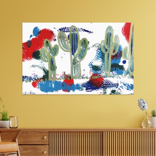 Cactus Dit Salut, Toile Étitrée (Insitu(Salon))