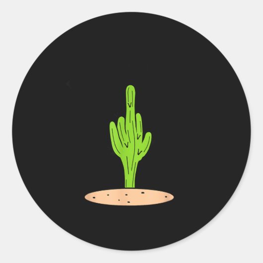 Cactus Don't Be A  Ronde Sticker (Voorkant)