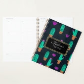 Cactus Doodle Patroon Monogram Planner (Display)