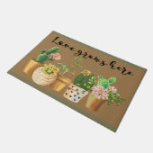 Cactus Doormat, Succulent Lover Mat, Funny Succule Deurmat (Schuin)