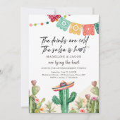 Cactus Drink Cold Salsa Hot Knot Verloving Fiesta Kaart (Voorkant)