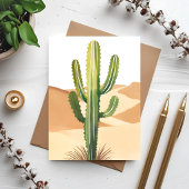 Cactus du désert | Carte de cactus verts à l'aquar